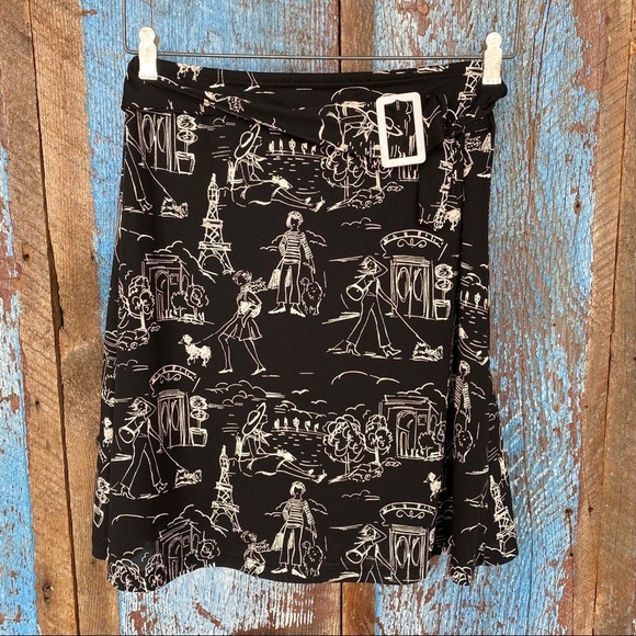 My Michelle Dresses & Skirts - My Michelle Black Paris Print Mini Skirt Size M